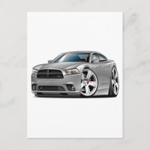 Dodge Charger RT Silver bil Vykort