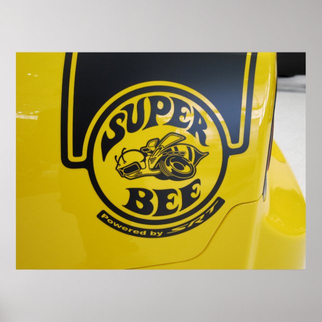 Dodge Charger SRT Toppen Bee Emblem Poster (Framsidan)