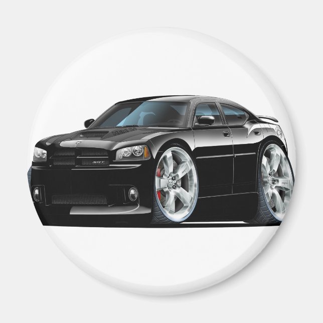 Dodge Charger Toppen Bee Black Car Magnet (Framsidan)