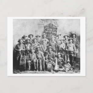 Dodge City Cow-Boy Band med instrument Vykort