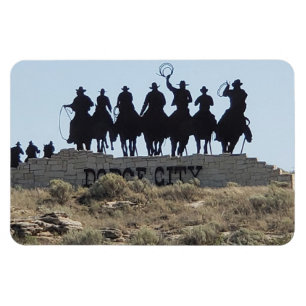 Dodge City, Kansas - Vilda western Town Magnet