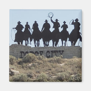 Dodge City, Kansas - Vilda western Town Magnet