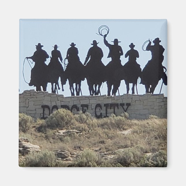 Dodge City, Kansas - Vilda western Town Magnet (Framsidan)