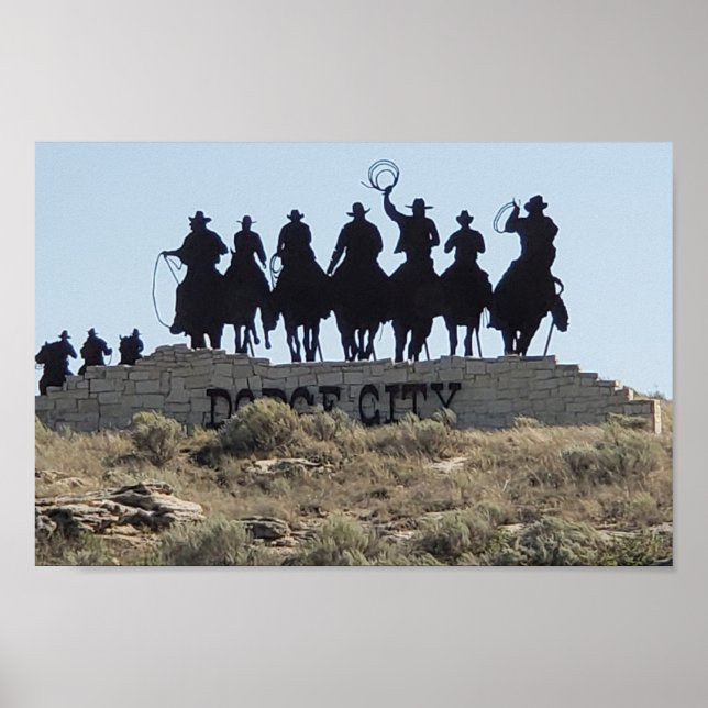 Dodge City, Kansas - Vilda western Town Poster (Framsidan)