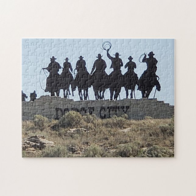 Dodge City, Kansas - Vilda western Town Pussel (Horisontell)