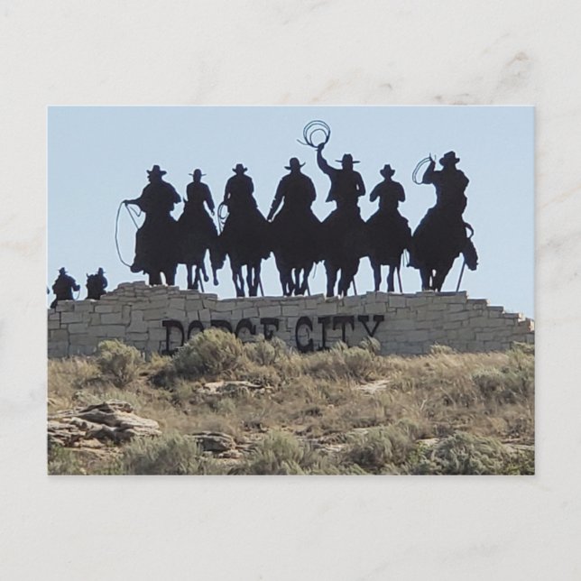 Dodge City, Kansas - Vilda western Town Vykort (Framsida)