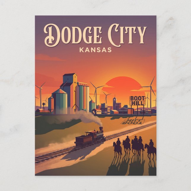 Dodge City Kansas Vykort (Framsida)
