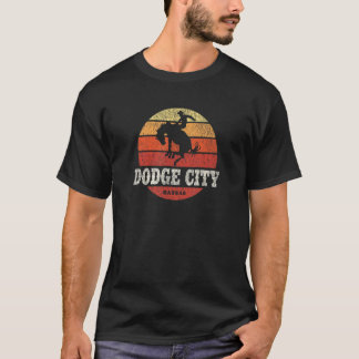 Dodge City KS Vintage Land Western Retro T Shirt