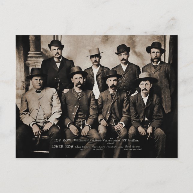 Dodge City Peace Commission 1883 Vykort (Framsida)