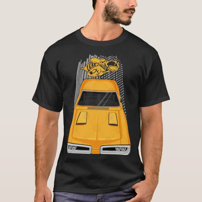 Dodge Coronet Super Bee 1970 - yellow T-Shirt (Framsida)