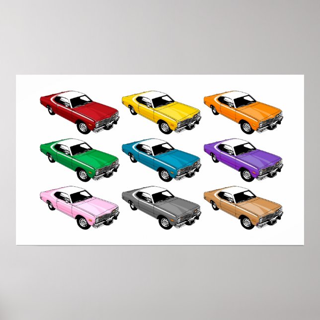 Dodge Dart Färg Poster (Framsidan)