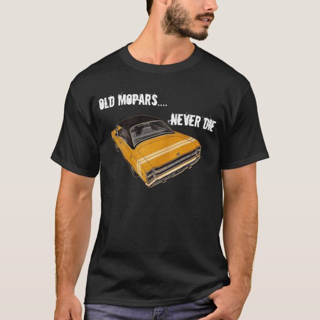 Dodge Dart - Gamla mopars dör aldrig T Shirt (Framsida)