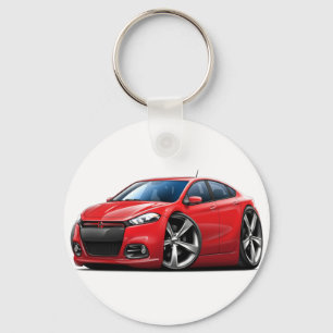 Dodge Dart Red-Black Grill Car Nyckelring