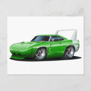 Dodge Daytona Grönt Car Vykort