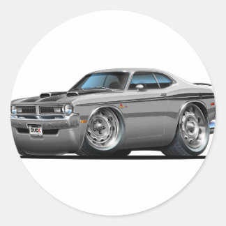 Dodge Demon Grått Car Runt Klistermärke