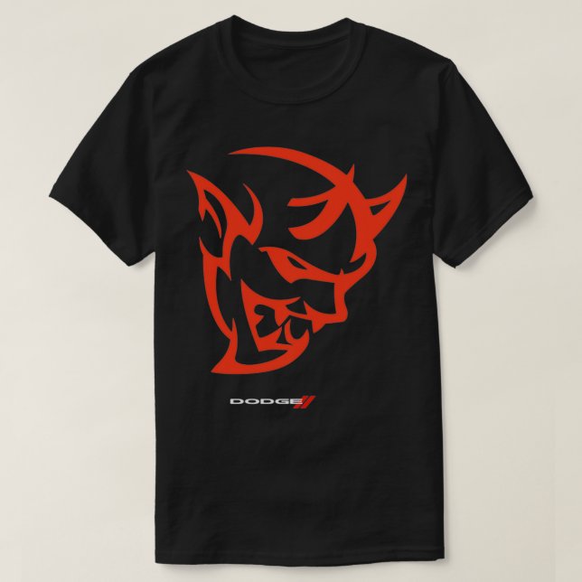 Dodge Demon Logotyp Pullover T Shirt (Design framsida)