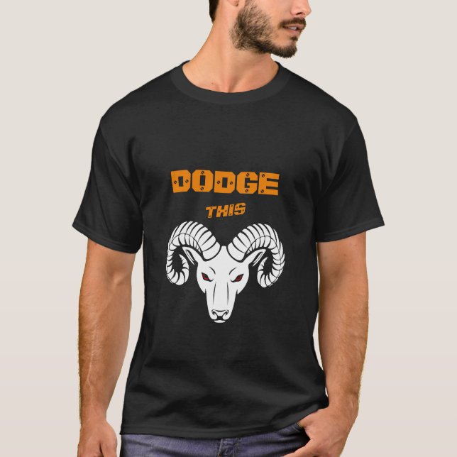 Dodge den här Orangen Ram Aries Toppen Sport T Shirt (Framsida)