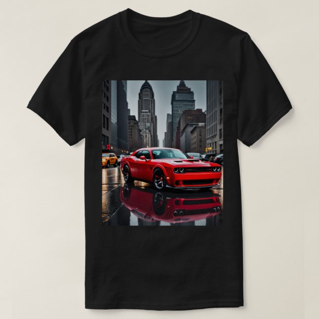 Dodge Hellcat T-Shirt - för muskelbilentusiaster (Design framsida)