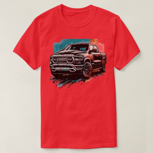 Dodge Ram 1500 18 T Shirt (Design framsida)