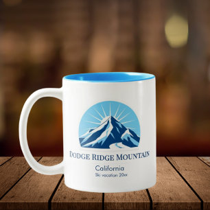 Dodge Ridge Mountain Kalifornien skidort Två-Tonad Mugg
