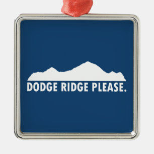 Dodge Ridge, tack Julgransprydnad Metall