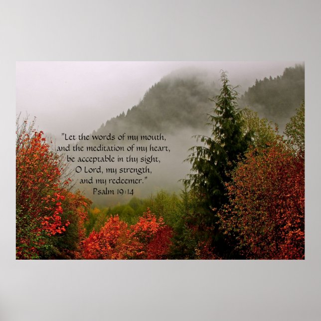 Dodge Road Mist Print w/Scripture Verse Poster (Framsidan)