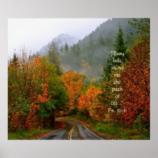 Dodge Road Print w/Scripture Verse Poster