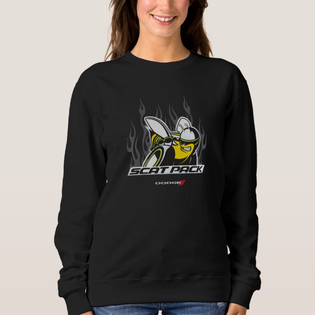 Dodge Scat Pack Flames Sweat T Shirt (Framsida)