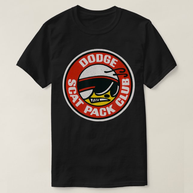 Dodge Scat Pack-Klubb T Shirt (Design framsida)