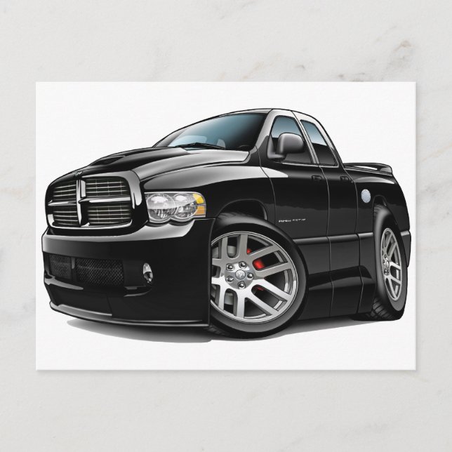 Dodge SRT10 Ram Dualcab Black Vykort (Framsida)
