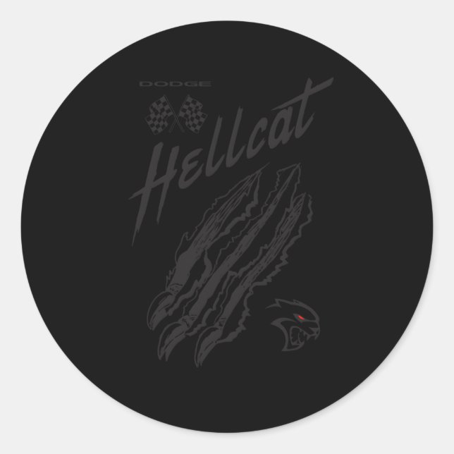Dodge Tävla Hellcat Runt Klistermärke (Framsida)