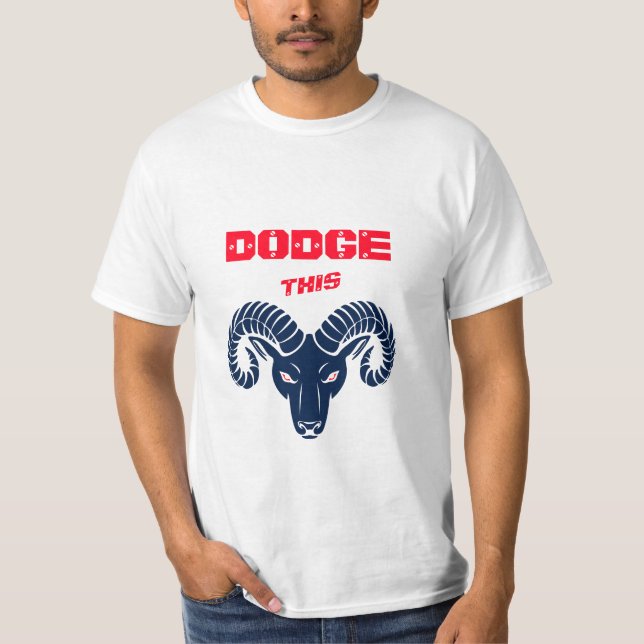 Dodge this Ram Aries Patriotic Blue Pearl T Shirt (Framsida)