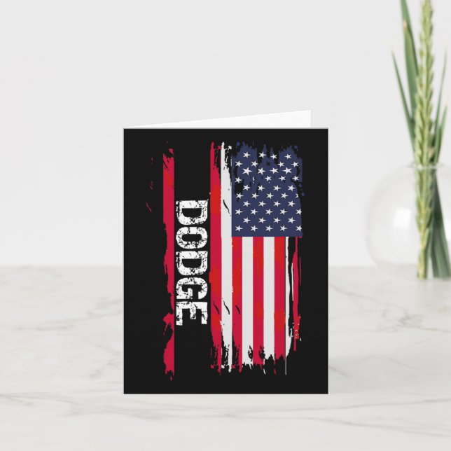 Dodge USA flagga Kort (Framsida)