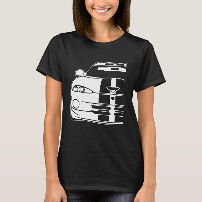 Dodge Viper 1996 Gts-ränder 1 T Shirt (Framsida)