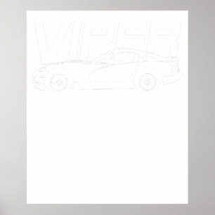 Dodge Viper 1996 Gts-ränder Poster