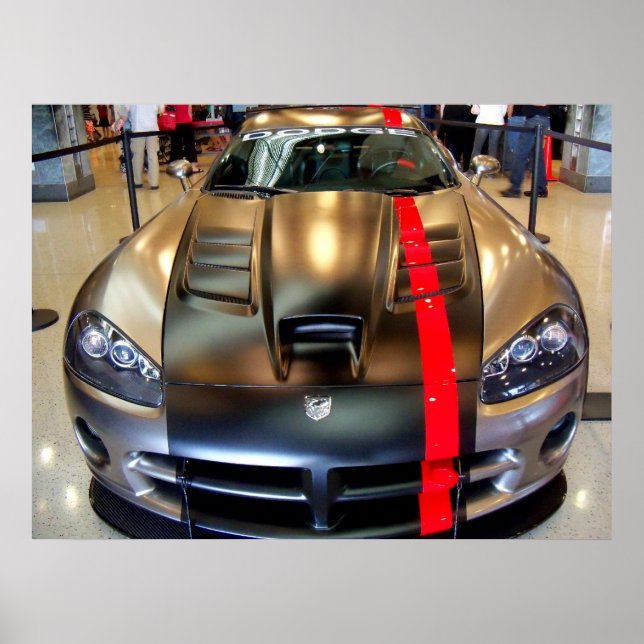 Dodge Viper 2008 Classic American Sports Car Print Poster (Framsidan)