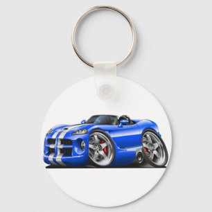 Dodge Viper Roadster Blue-White Car Nyckelring
