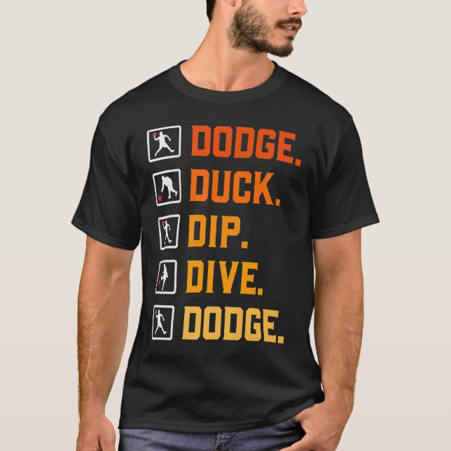 Dodgeball BallGamitdip Anka Dodge Anka Dip D T Shirt (Framsida)