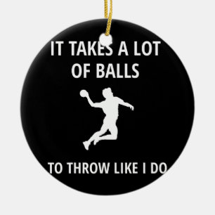 Dodgeball Gaga Boll Game Julgransprydnad Keramik