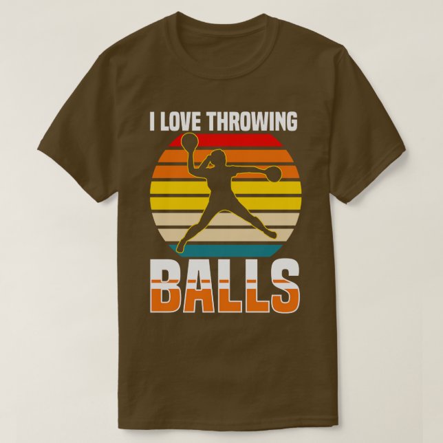 Dodgeball I Kärlek Throwing Bollar T Shirt (Design framsida)