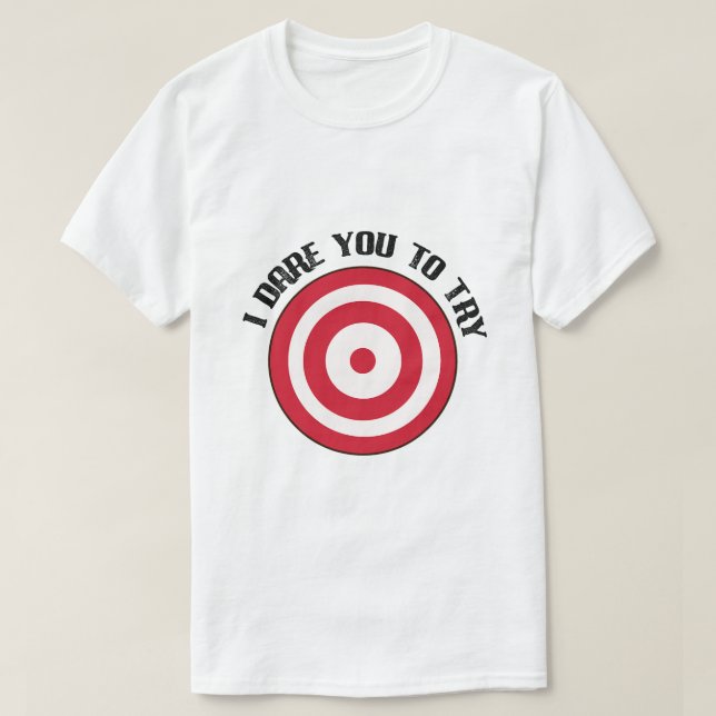 Dodgeball jag fördärvar dig med Bullseye Target på T Shirt (Design framsida)