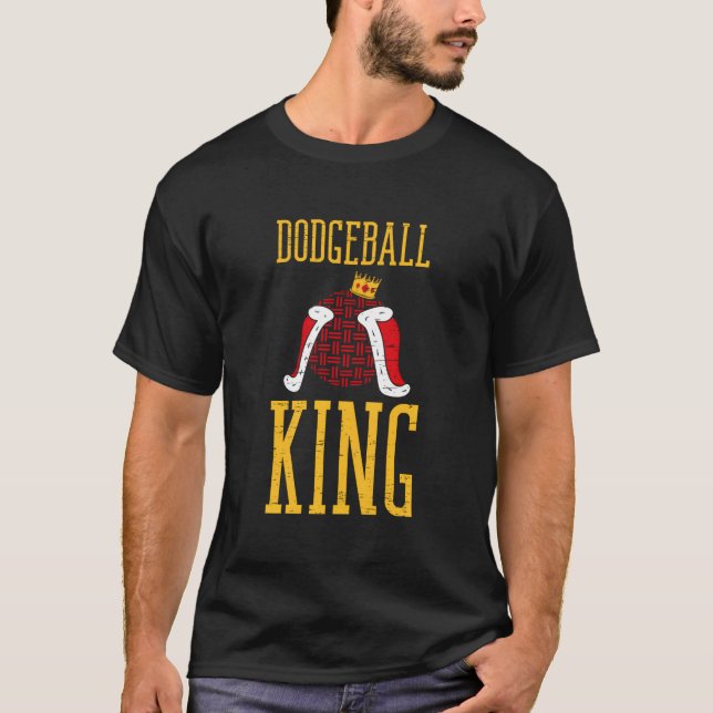 Dodgeball King Throw Ball Target Sport T Shirt (Framsida)