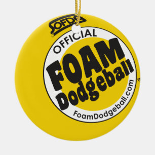 Dodgeball logotypprydnad julgransprydnad keramik