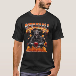 Dodgeball Player Grim Reaper 90s Bootleg Style T Shirt