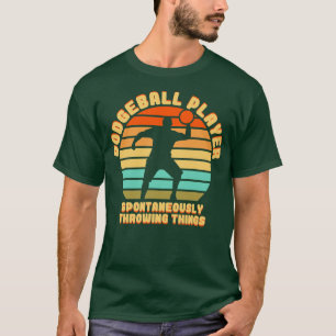 Dodgeball Player kastar spontant genom Sak T Shirt