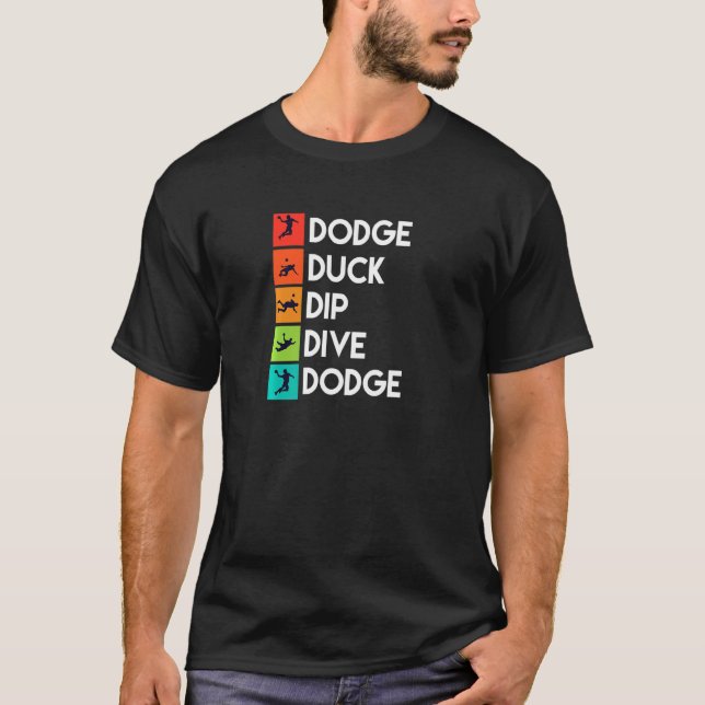 Dodgeball Player Quotes Apparel Dodge Ball T Shirt (Framsida)