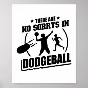 Dodgeball Player Teamtränarsportgåvor Poster