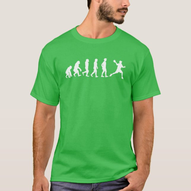 Dodgeball-spelarens evolution retro t shirt (Framsida)