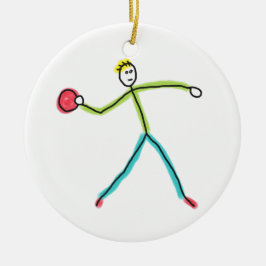 Dodgeball Stickman Julgransprydnad Keramik