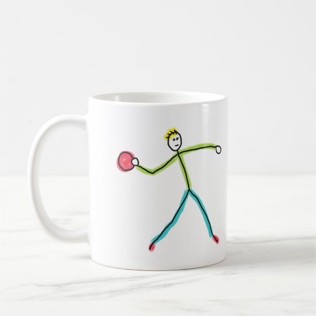 Dodgeball Stickman Kaffemugg (Vänster)